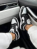 Жіночі кросівки Nike Dunk Low Retro black and white кеди Найк Данк Лоу чорно-білі шкіряні весна осінь, фото 9