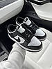 Жіночі кросівки Nike Dunk Low Retro black and white кеди Найк Данк Лоу чорно-білі шкіряні весна осінь, фото 3