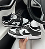 Жіночі кросівки Nike Dunk Low Retro black and white кеди Найк Данк Лоу чорно-білі шкіряні весна осінь, фото 5