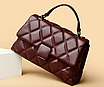 Жіноча сумка шкіряна класична Kaidifeiniroo Бордовий, фото 2