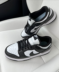 Жіночі кросівки Nike Dunk Low Retro black and white кеди Найк Данк Лоу чорно-білі шкіряні весна осінь