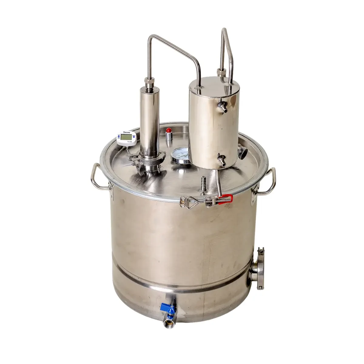 Домашній дистилятор 70л для приготування міцних напоїв подвійної перегонки "Чумак"