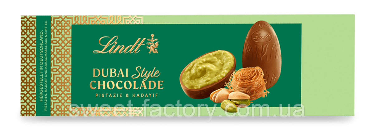 Шоколадні яйця Lindt Dubai Style Chocolade Eier 108g, фото 1