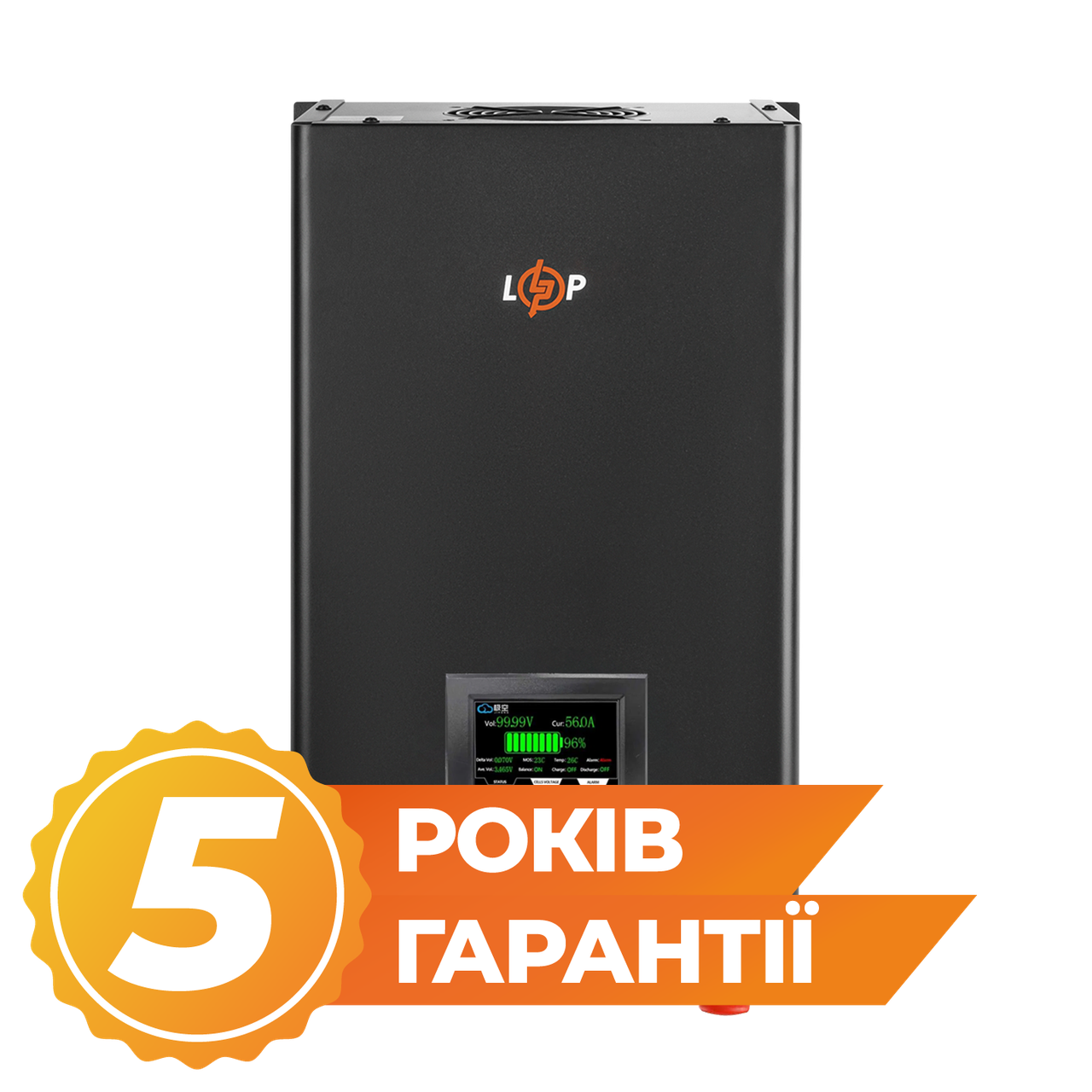 Акумулятор LP LiFePO4 25,6V - 160 Ah (4096Wh) (BMS 200A/200А) метал LCD Smart BT