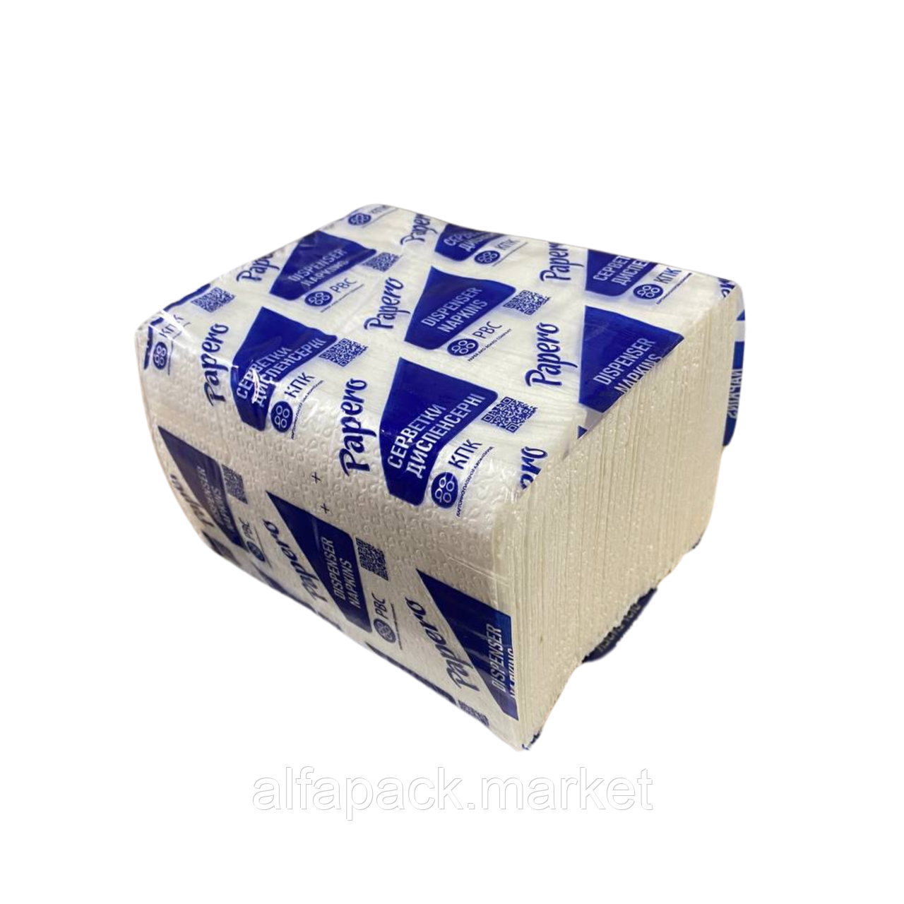 Серветки для диспенсера Papero 3L 1сл.  21*24 см (150 шт.) 070100072