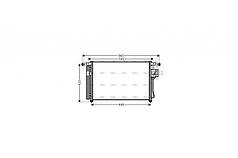Радіатор кондиціонера Hyundai Santa Fe II 2,2d 2,7i 06> AVA AVA COOLING HY5176D