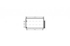 Радіатор кондиціонера Toyota Auris 1,3-1,6i 07> MT SMT, Avensis 1,6-2,0i 09> AVA AVA COOLING TOA5405D