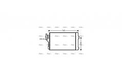 Радіатор кондиціонера MB Vito (V639) (11/07-) AVA AVA COOLING MSA5484D