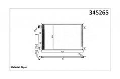Радіатор кондиціонера Nissan Qashqai, Qashqai +2 OTO RADYATOR Kale 345265