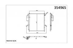Радіатор кондиціонера Mitsubishi L200, Triton OTO RADYATOR Kale 354965