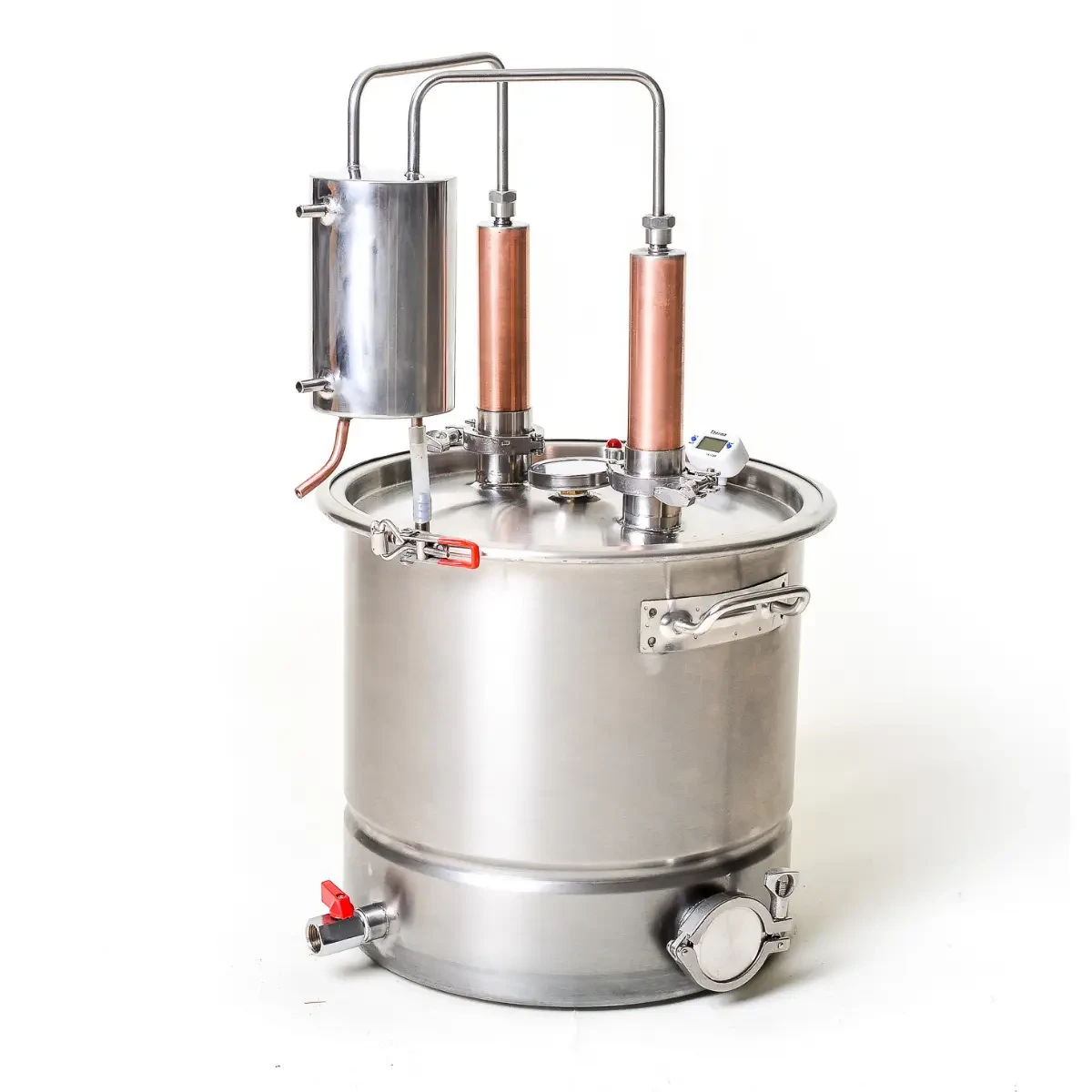 Дистилятор із мідним контуром подвійної перегонки 37л. "Гетьман Мідний" побутовий від ТМ Будьмо