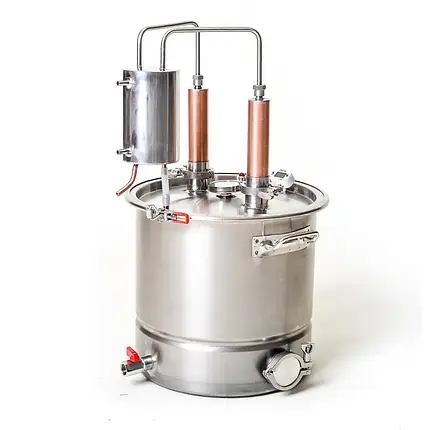 Дистилятор із мідним контуром подвійної перегонки 37л. "Гетьман Мідний" побутовий від ТМ Будьмо, фото 1