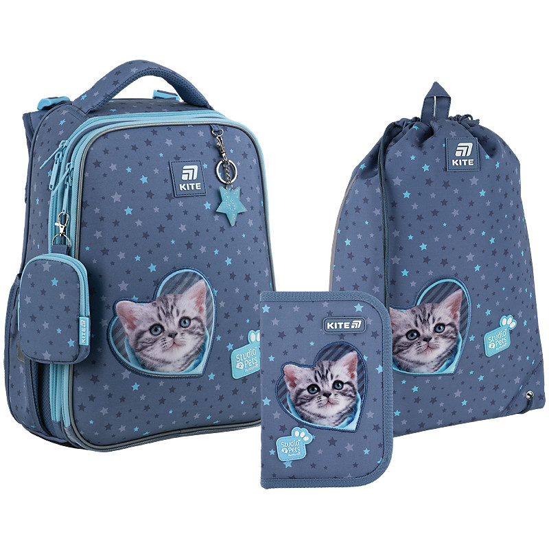 Шкільний набір Kite Education Studio Pets SET_SP25-531M (рюкзак, пенал, сумка) 130-145 см