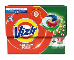 Універсальні капсули для прання Vizir Platinum Pods + Fairy Effect 16 шт