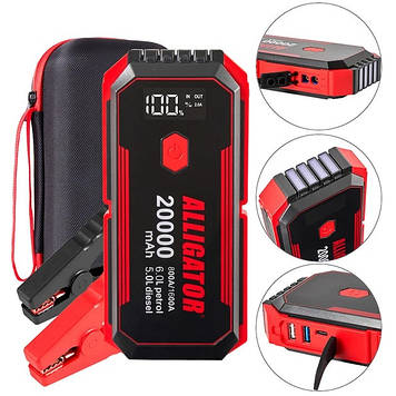 Бустер пусковий пристрій 800A/1600A ALLIGATOR Jump Starter JS843 джамп стартер для запуску авто