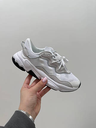 Жіночі Кросівки Adidas Ozweego White Grey / Адідас Озвіго Білі із Сірим, фото 1
