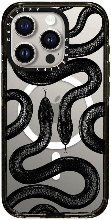 Чохол CASETiFY Impact MagSafe Black Kingsnake для iPhone 15 Pro