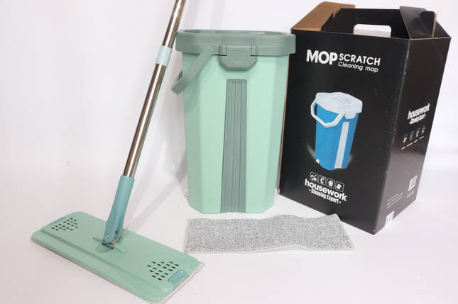 Швабра з відром та автоматичним віджимом Cleaning Expert 2407/ turquoise, фото 1