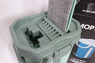 Швабра з відром та автоматичним віджимом Cleaning Expert 2407/ turquoise, фото 5