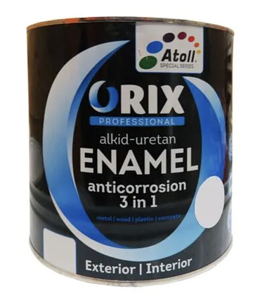 Емаль антикорозійна Atoll Orix Color 3 в 1 блакитна 0.7л, фото 1