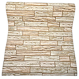 Шпалери вінілові 10,05 × 0,53 м Слов’янські шпалери 9419-04, бежеві, під дерево, для кухні, коридору, вітальні, кімнати, фото 2