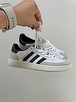 Жіночі Кросівки Adidas Spezial Handball White Black / Адидас Спешл Гандбол Білі з Чорним, фото 4