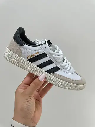 Жіночі Кросівки Adidas Spezial Handball White Black / Адидас Спешл Гандбол Білі з Чорним, фото 1