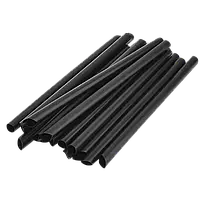 Трубочки для коктейлів 10 мм BUBBLE TEA Чорні 250 шт (210х10 мм)