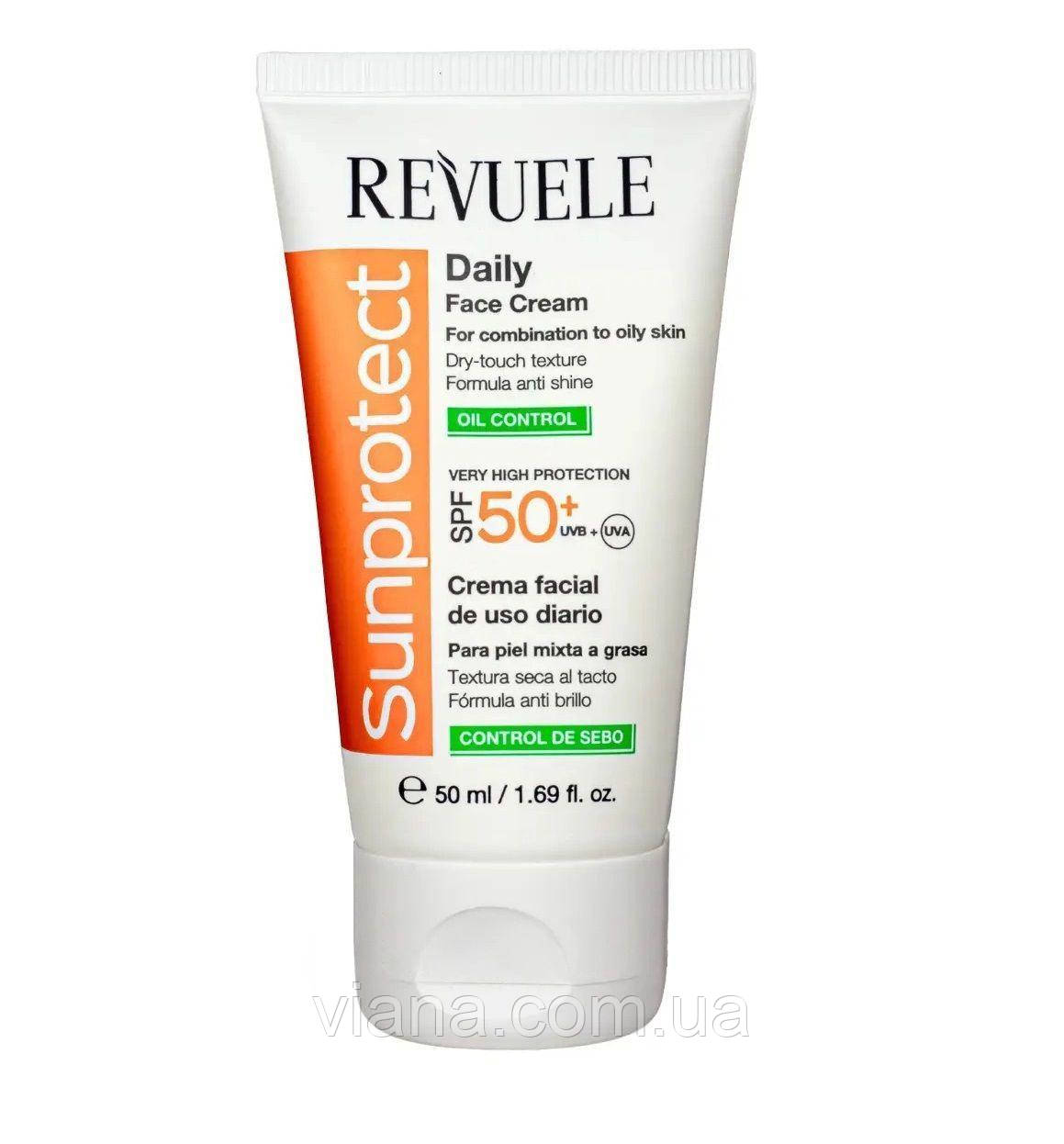 Сонцезахисний крем для обличчя "Контроль жирності" Revuele Sunprotect Oil Control Daily Face Cream SPF 50+
