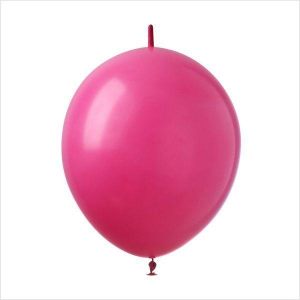 Куля лінколун Link 12" (30 см) Малинова латексна куля з хвостиком для створення гірлянд 1 шт