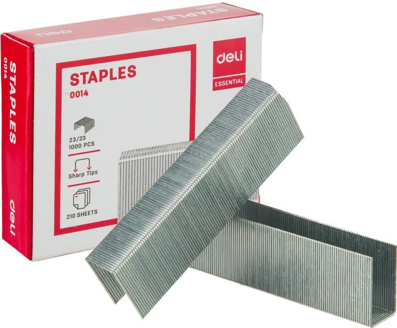 Скоби для степлера Deli 0014Е №23/23 (1000шт/уп)