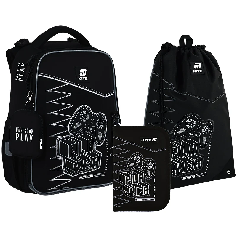 Шкільний набір Kite Education Player SET_K25-531M-3 (рюкзак, пенал, сумка) 130-145 см