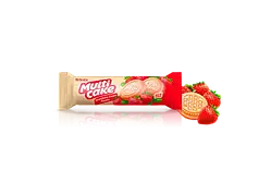 Печиво-сендвіч Roshen Multicake з начинкою полуниця-крем 180г