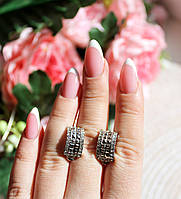 Блискучі прямокутні сережки