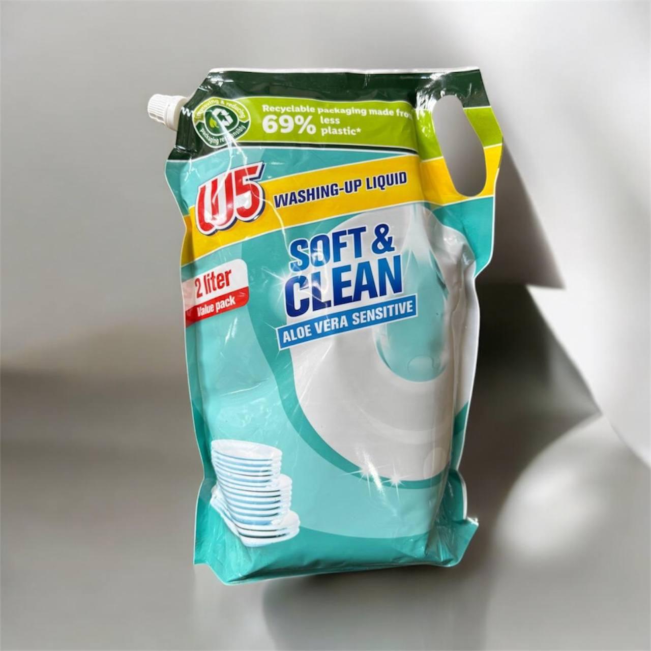 Концентрований засіб для миття посуду W5 Алоє вера 2л, фото 1