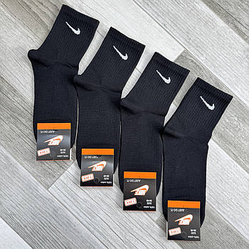 Шкарпетки жіночі демісезонні бавовна середні Nike Tennis, Туреччина, розмір 36-40, чорні, 05188