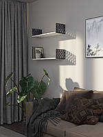 Полиця навісна металева фарбована "Візерунок" 170х800х220, 1 полиця ЛДСП