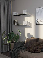 Полиця навісна металева фарбована "Листя" 170х800х220, 1 полиця ЛДСП