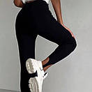 Однотонні лосини зі штрипками базові на високій посадці (р. 40-46) 31bu1050, фото 3