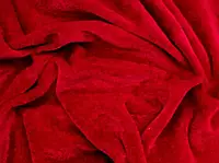 Ткань Велюр Стрейч Красный