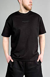 Літній чоловічий костюм шорти та футболка чорний спортивний костюм на літо люкс якість