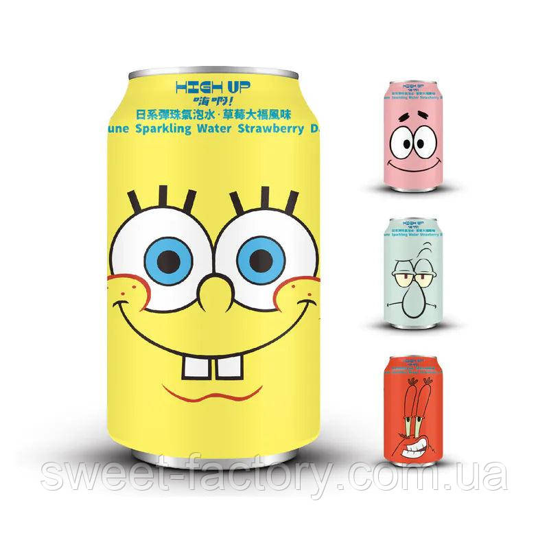 Газований напій SpongeBob Strawberry Ramune 330ml, фото 1