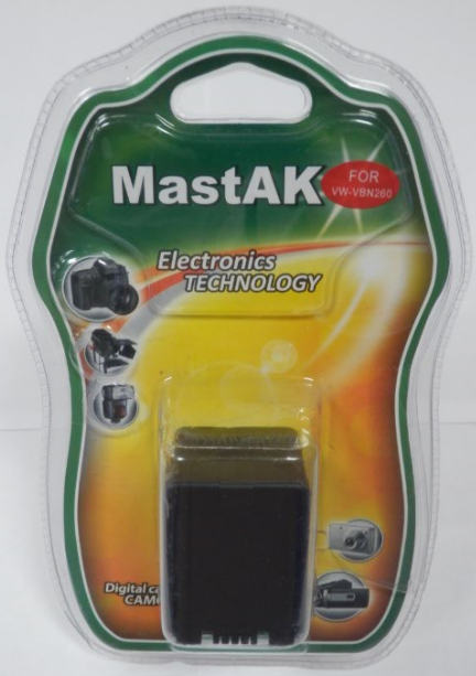 Акумулятор до відеокамери тм"MastAK" Panasonic VW-VBN260 7,4 V 2,1 Ah Li-ion, фото 1