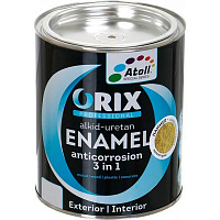 Емаль антикорозійна Atoll Orix Hammer 3 в 1 золото 0.7л