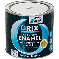 Емаль антикорозійна Atoll Orix Hammer 3 в 1 золото 2л, фото 1