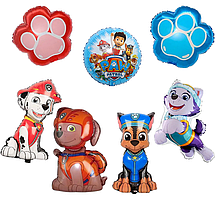 Набір куль, фотозона "Щенячий патруль команда", 7 кульок