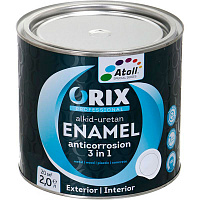 Емаль антикорозійна Atoll Orix Hammer 3 в 1 тютюн 2л