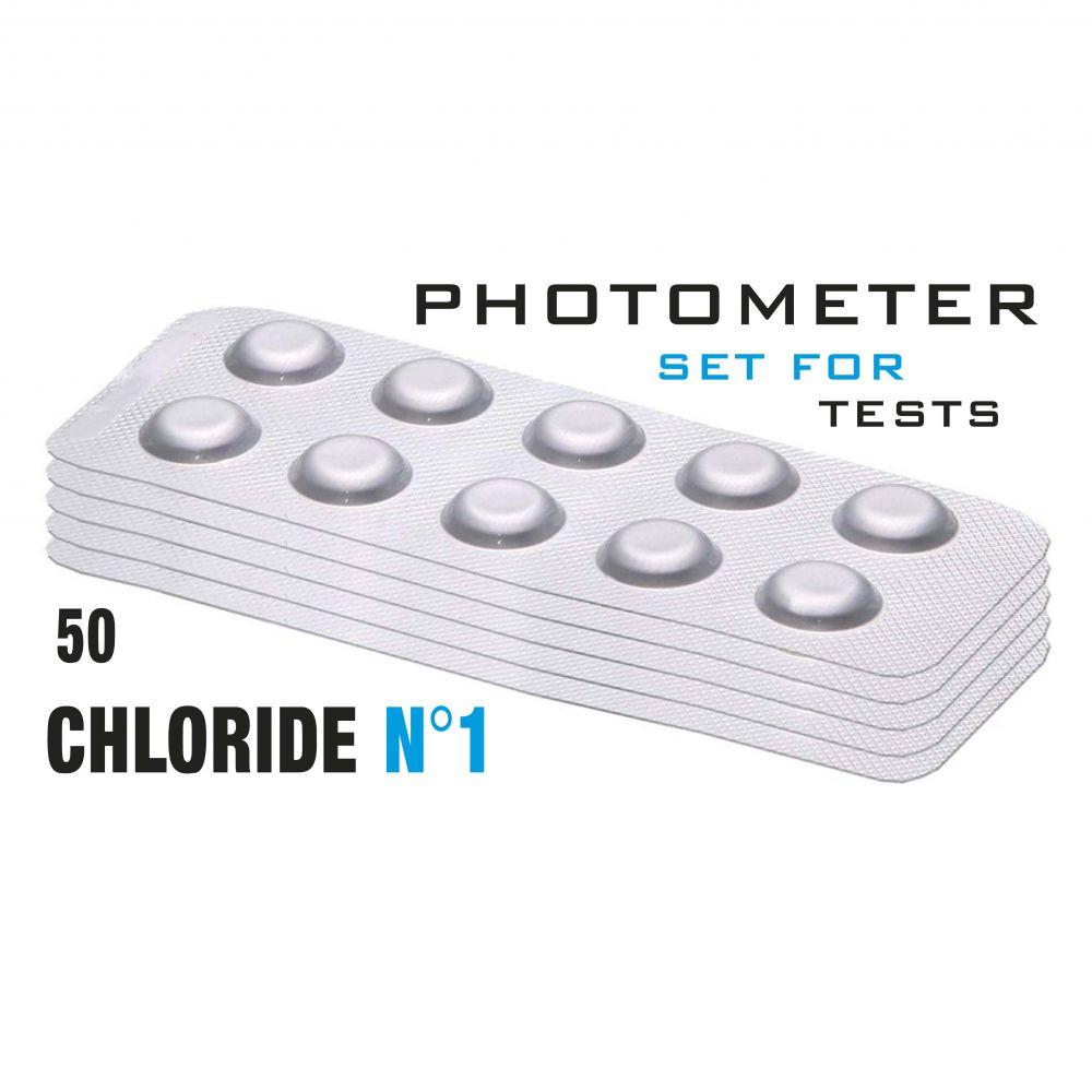 Таб. Chloride N° 1 (Хлориди 0.0 - 40 мг/л) (50 таб/уп.) (10таб/шт) Photometer/Comporator