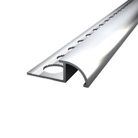 Алюмінієвий профіль для плитки 8мм ПЛ-212 Срібло