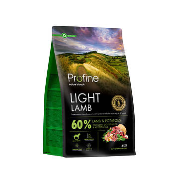 Сухий корм для собак із зайвою вагою з ягнятиною та картоплею Profine Light Lamb and Potatoes 3 кг